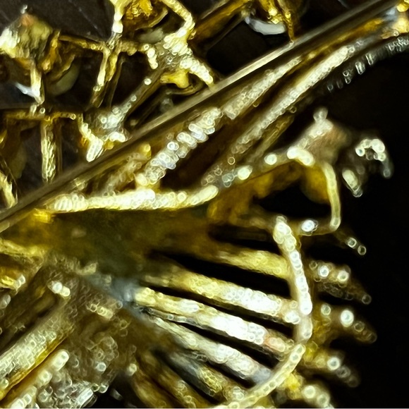 Vintage Lisner Brooch & Earring Set Blue Green AB Iridescent Rhinestones - Picture 7 of 7